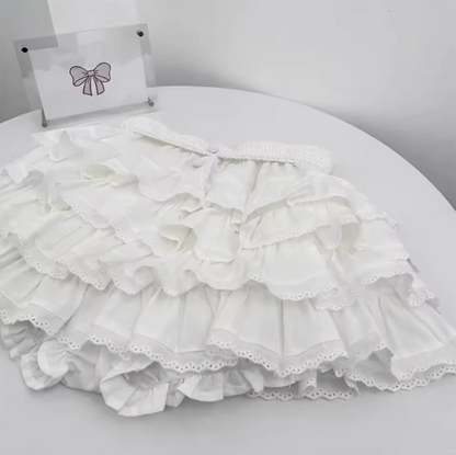 Mini Pearl Ruffle Skirt